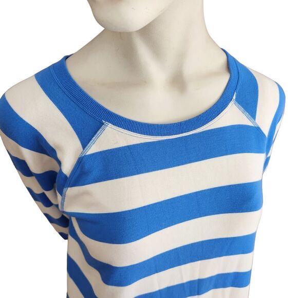 Tommy Hilfiger Sport Pullover Striped Top Womens XL Blue & White Long Sleeves - Picture 2 of 11